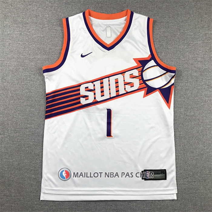 Maillot Enfant Phoenix Suns Devin Booker NO 1 Association 2023-24 Blanc